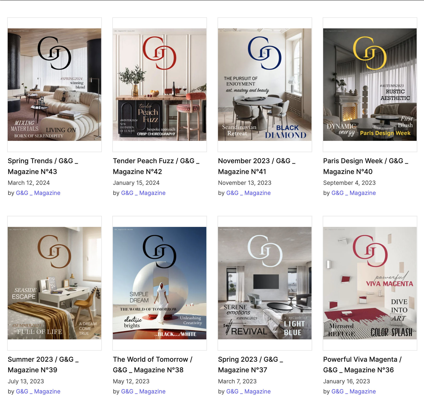 G&G Magazine — International magazine cover feature